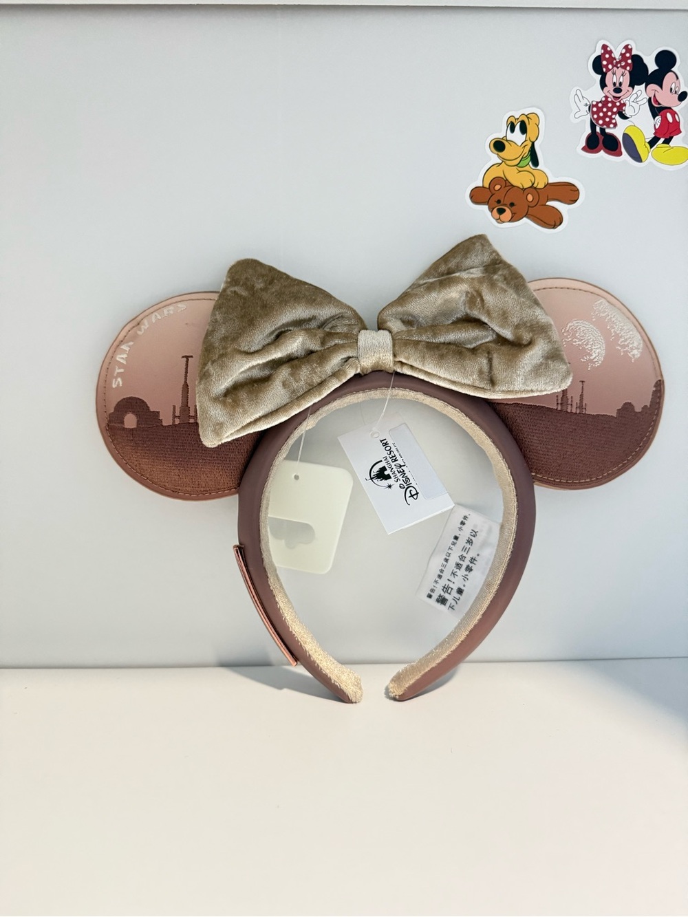 Disney Loungefly Star Wars Tatooine Minnie Ear Headband with Velvet Bow